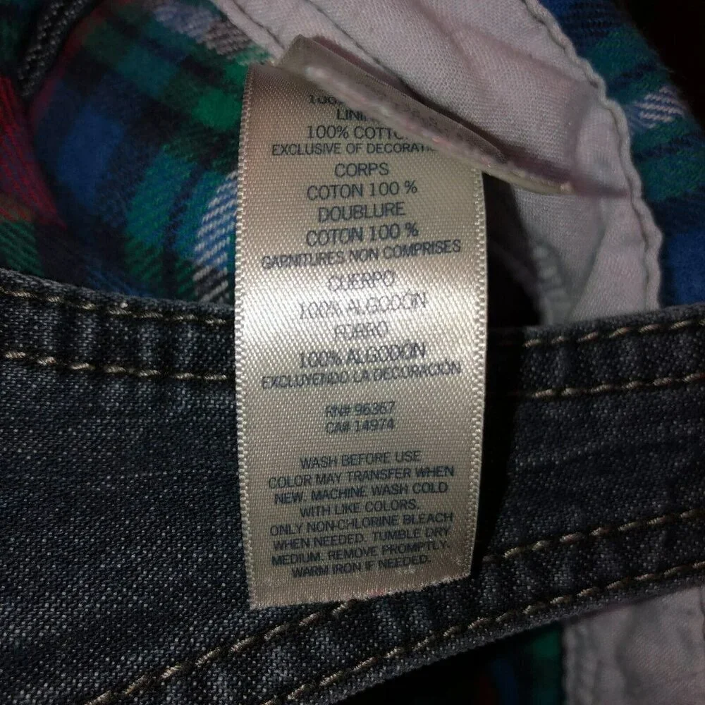 OshKosh Bgosh Kids Toddler 24 Mos Vestbak Denim Jean Flannel Lined Bib Overalls